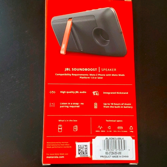 NIB - 🔊 JBL Soundboost Speaker / motomods - Picture 2 of 2